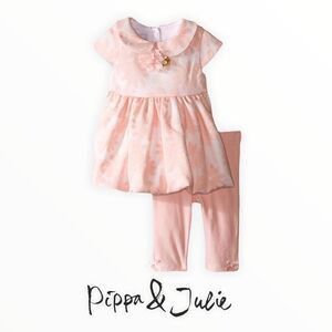 PIPPA & JULIE | Peach | Top and Legging Outfit